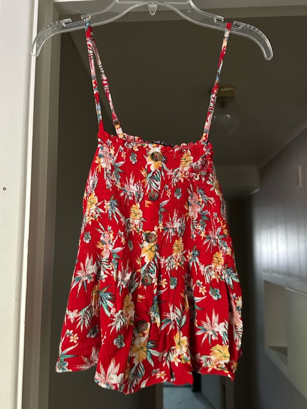 Rue21 Red Floral Button-Front Camisole